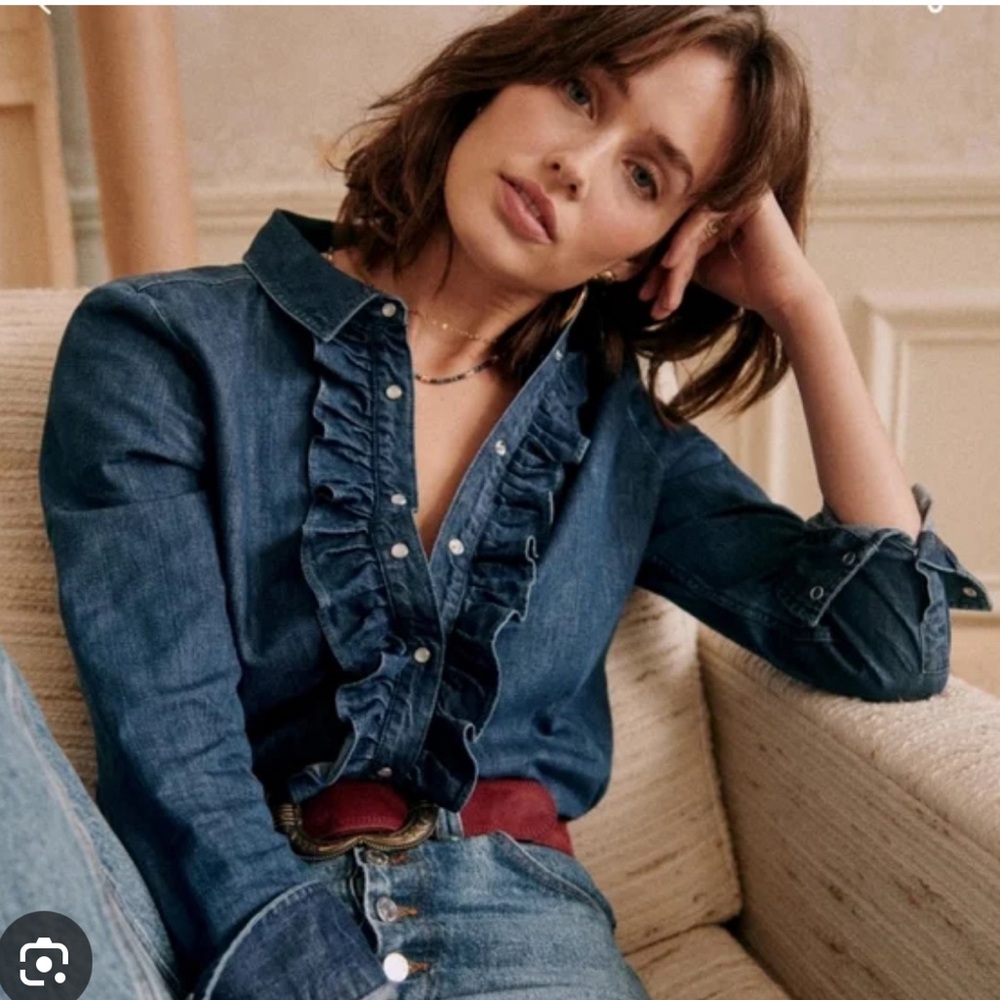 Sezane Texas Denim Shirt 34